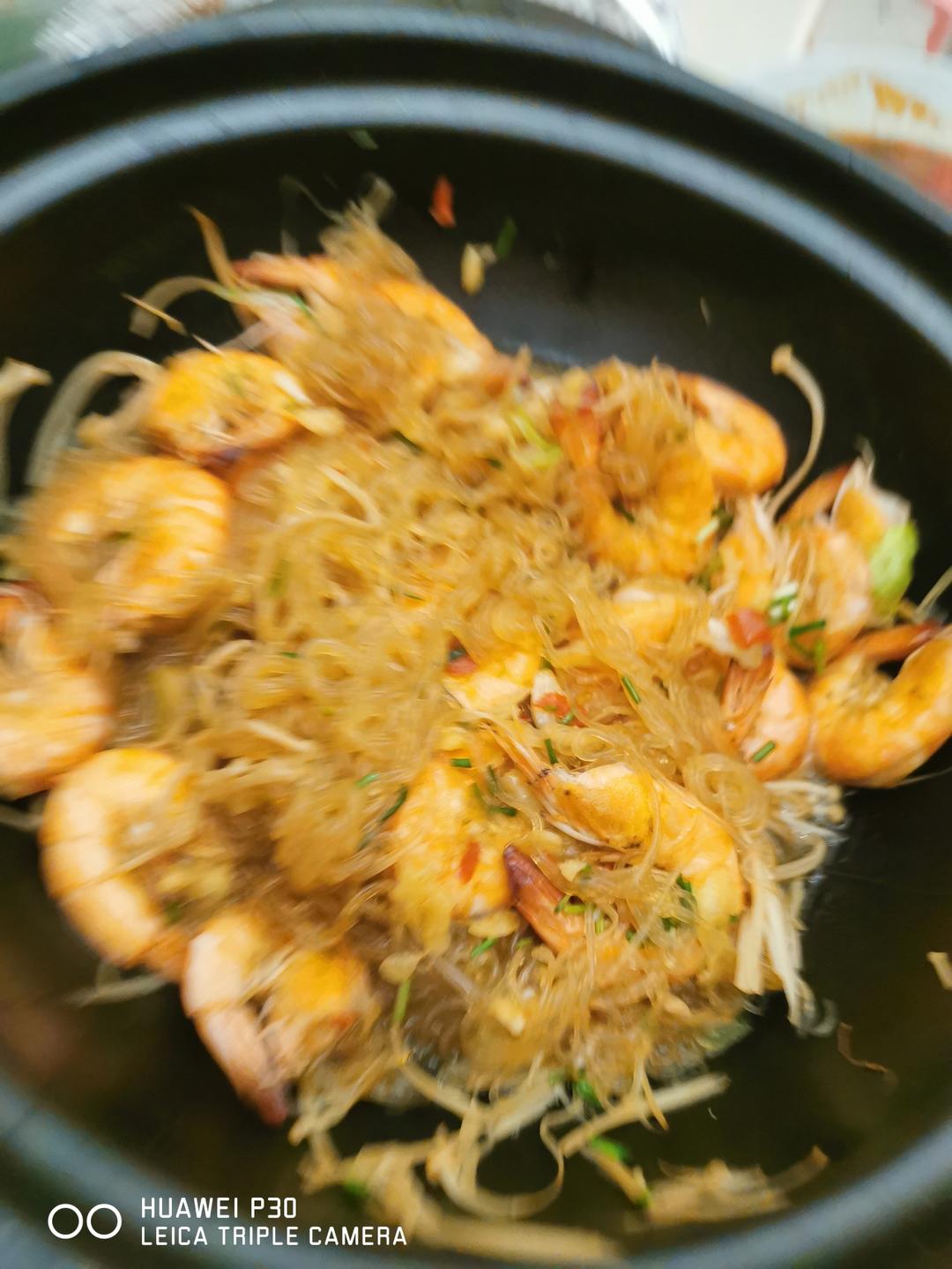 蒜蓉粉丝虾煲