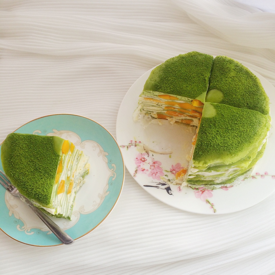 美味的煎蛋糕—抹茶千层蛋糕