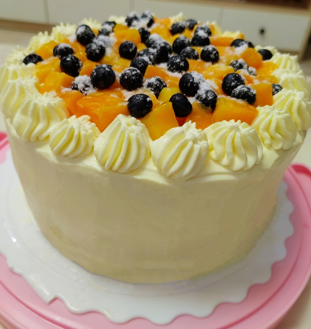 简单易学的芒果奶油蛋糕（8寸）
