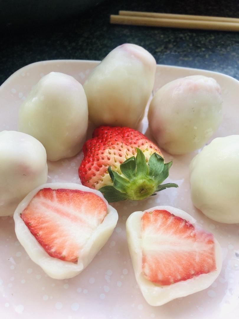 糯叽叽的草莓大福（超简单）