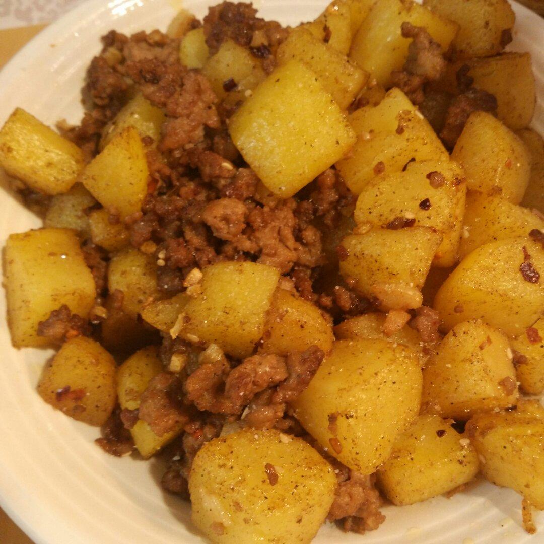 孜然肉末土豆
