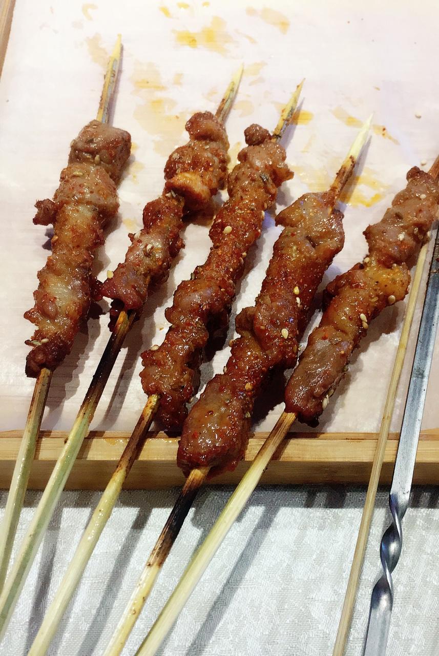 喂小欠儿做的烤羊肉串