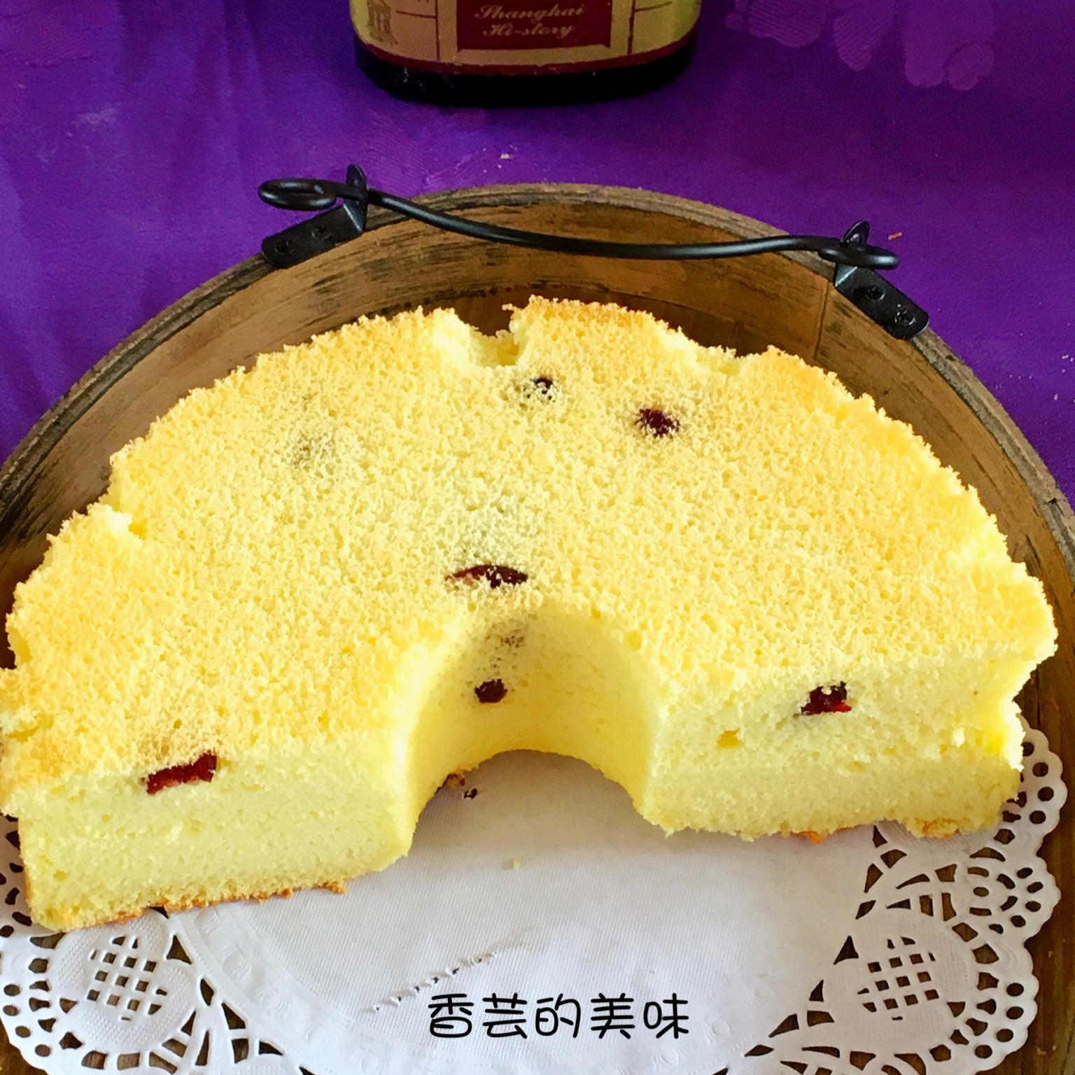 枫糖黑加仑戚风蛋糕