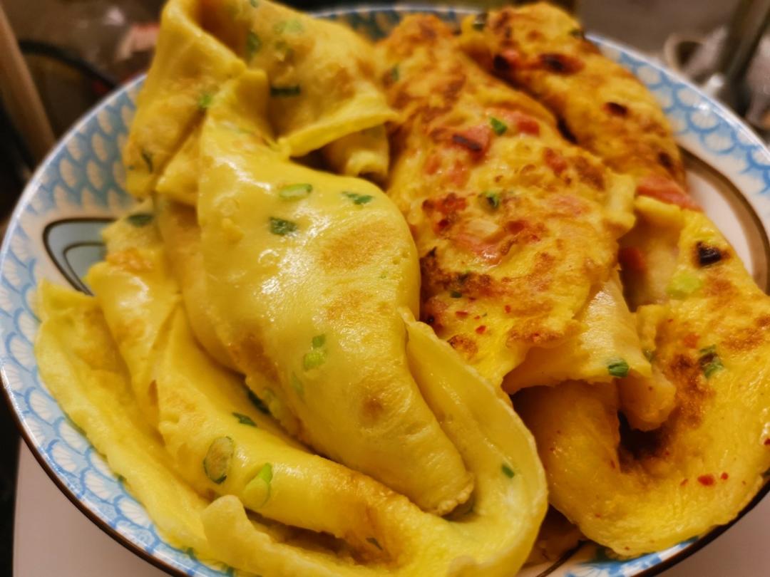 【平底锅葱花蛋饼】
