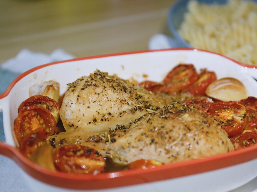 番茄大蒜香草烤鸡腿（庄祖宜）