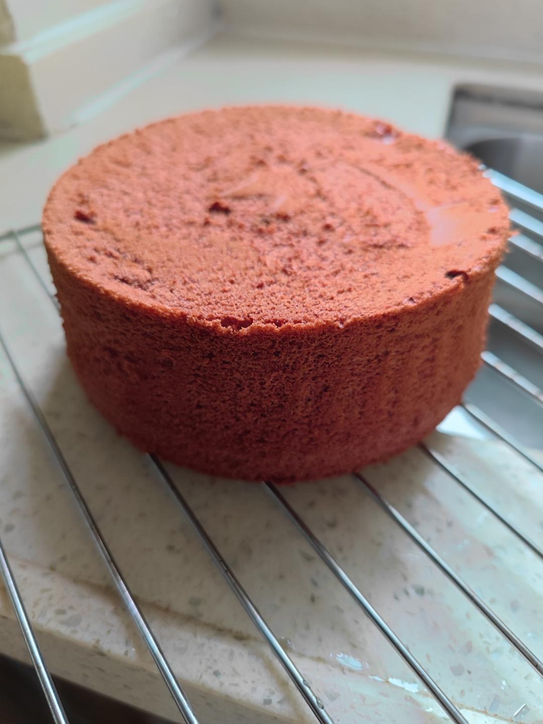 暖心红丝绒蛋糕［6寸绵软戚风版 ］