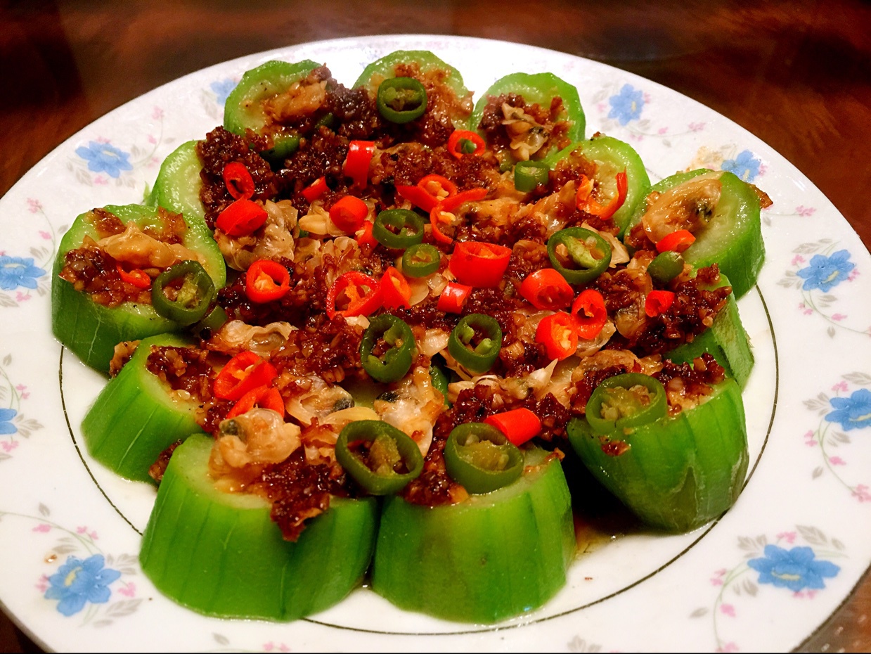 蒜蓉干贝蒸丝瓜