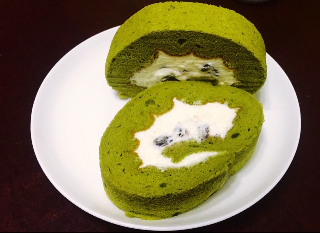 抹茶奶油蛋糕卷——最爱这一抹清新