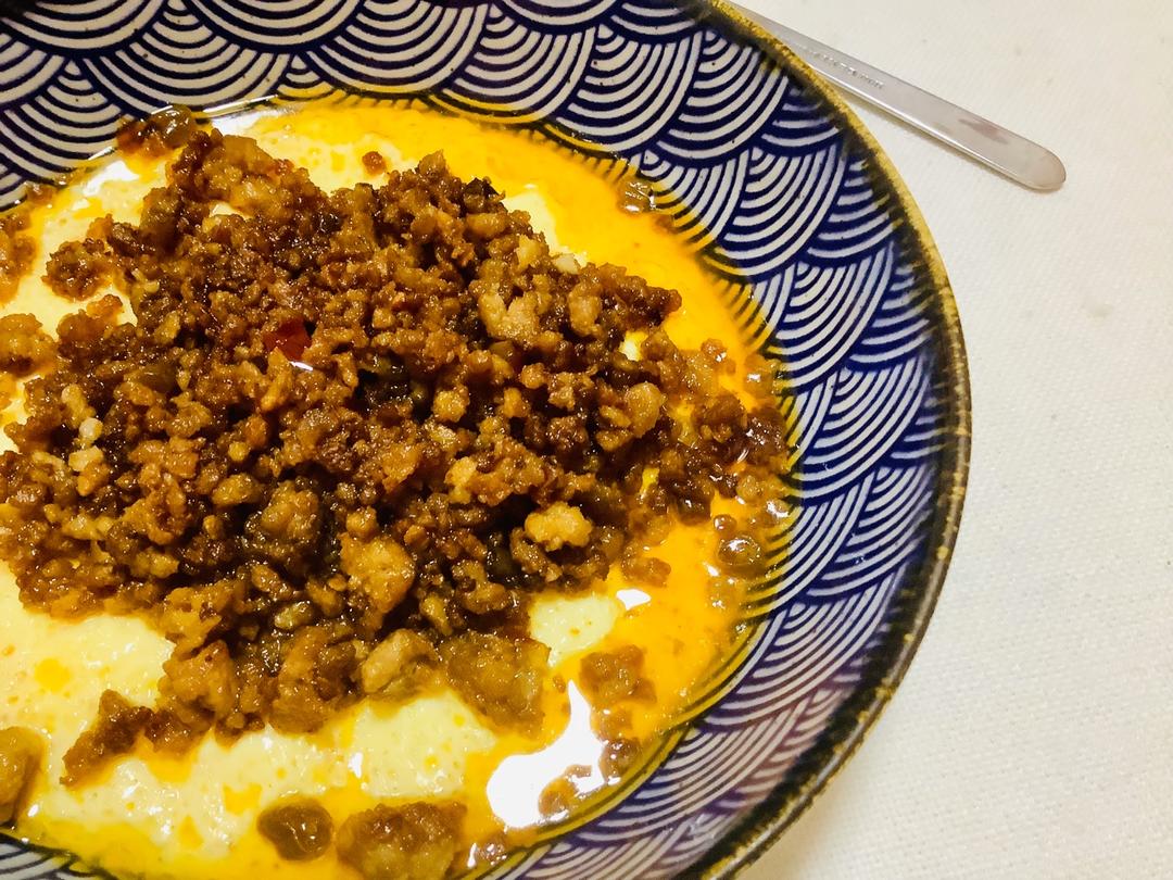 巨嫩滑肉末蒸蛋 大人小孩都爱吃