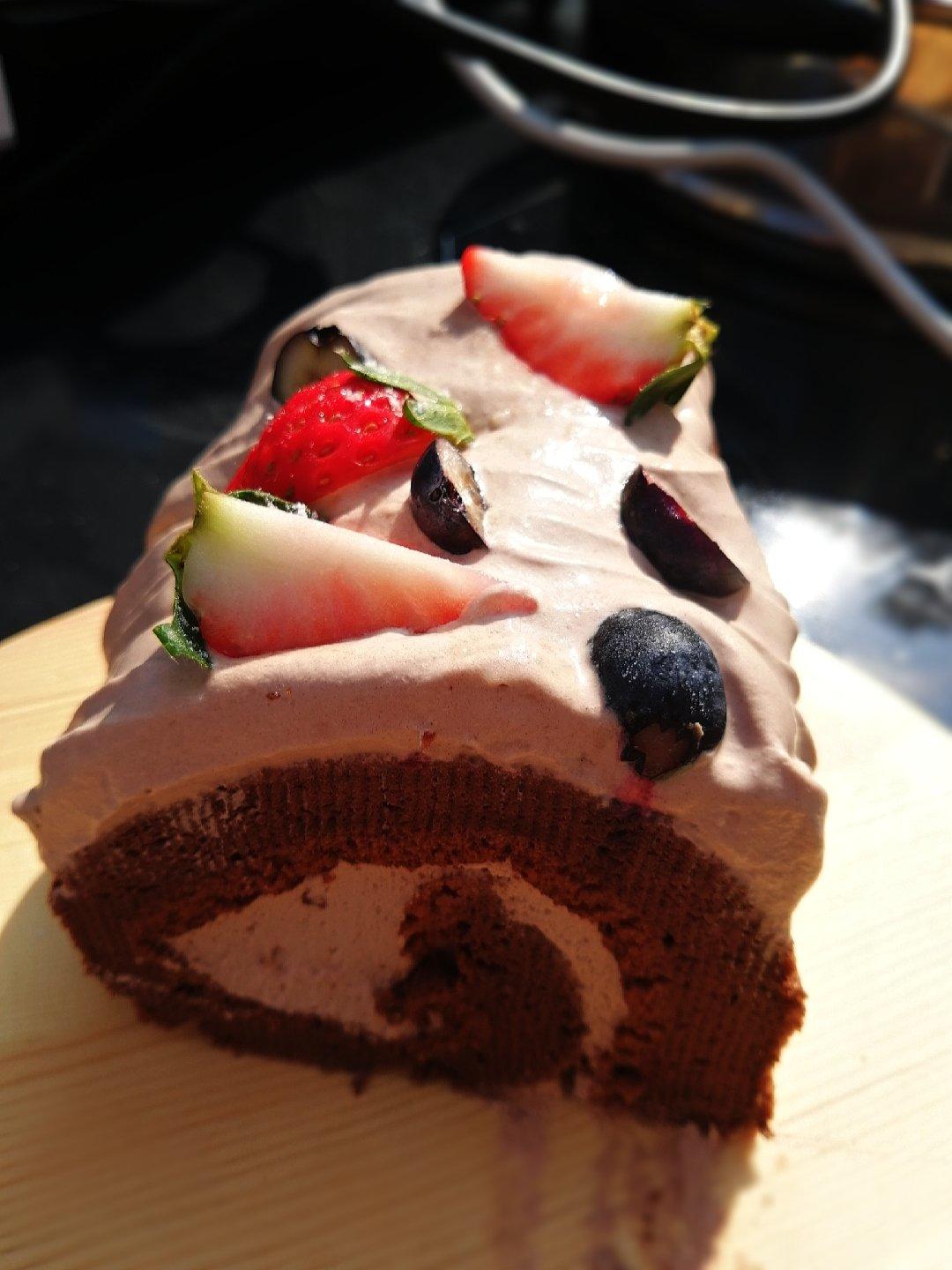 可可蛋糕卷(不消泡超浓郁巧克力口感)