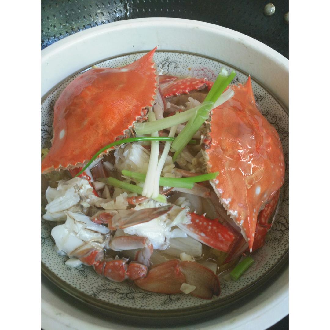 粉丝蒸螃蟹