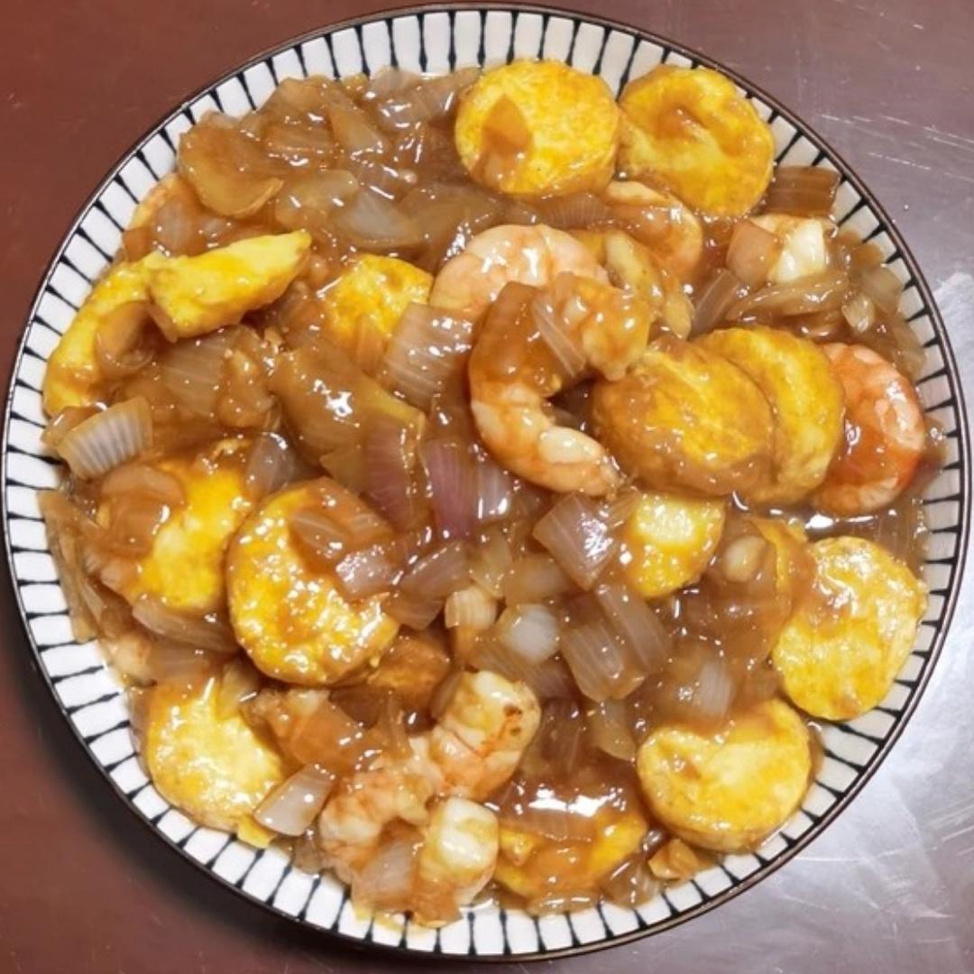 日本豆腐烧虾仁