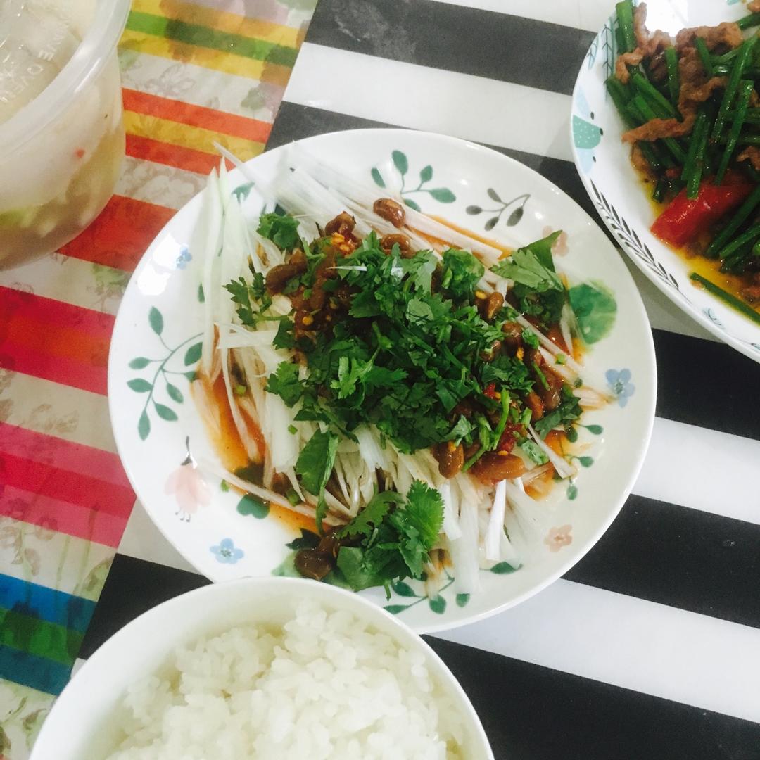 水豆豉拌大葱