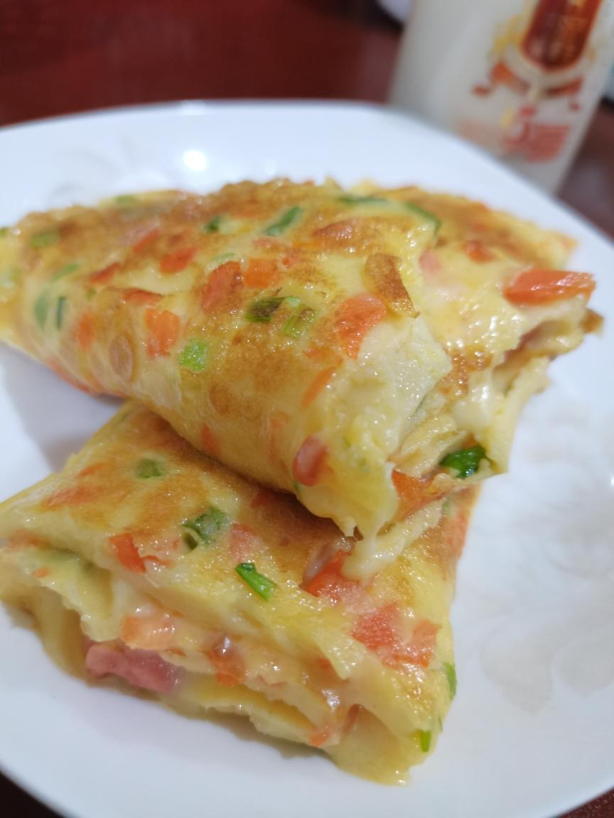 爆浆芝士鸡蛋饼的做法