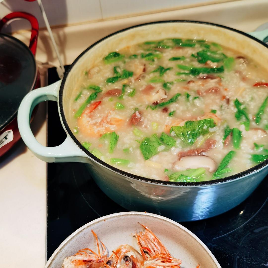 鲜虾砂锅粥