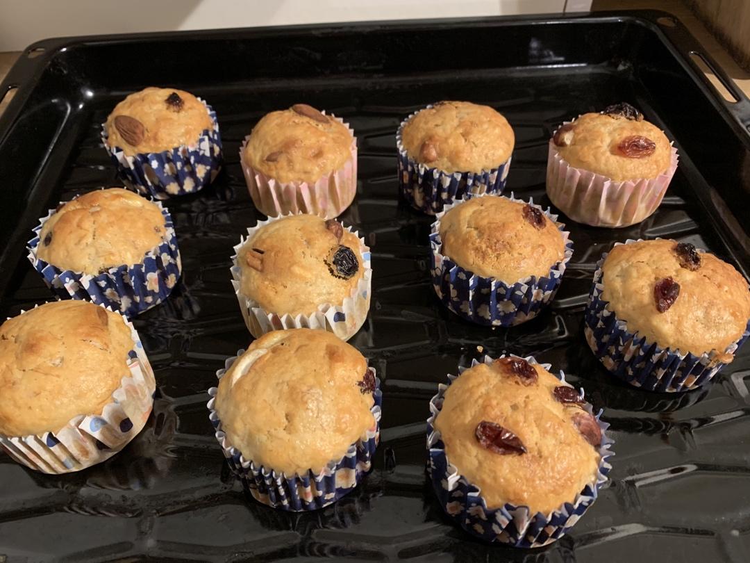 香蕉纸杯蛋糕~也就是经典马芬啦！