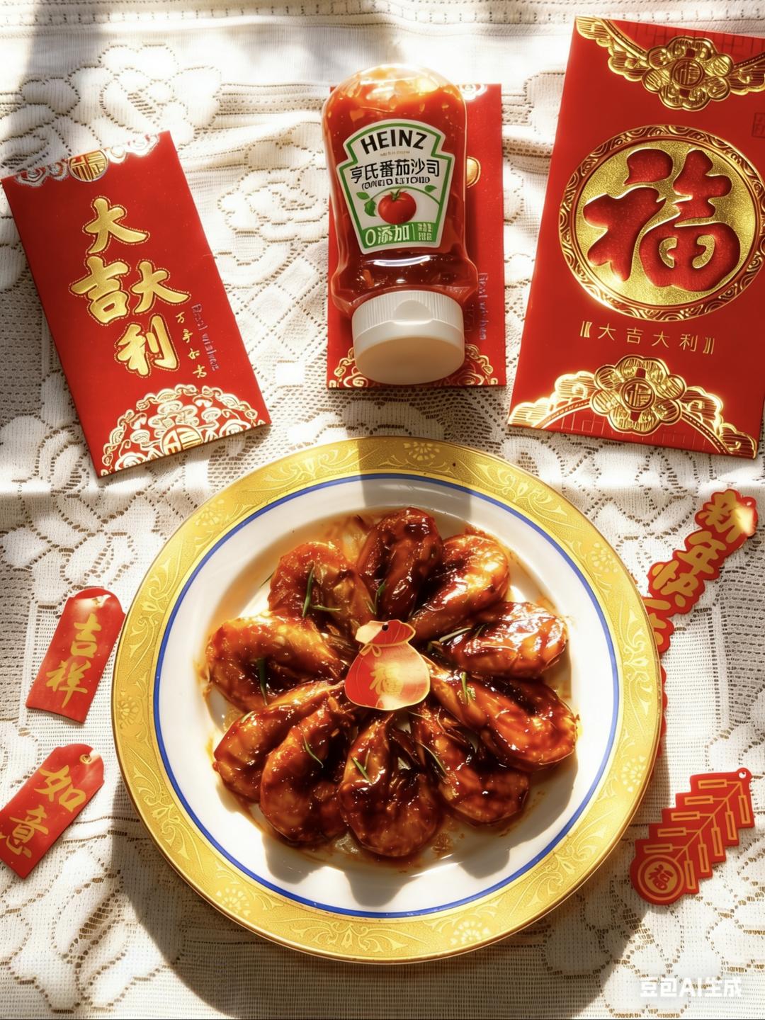 红红火火|家宴餐桌C位的糖醋大虾
