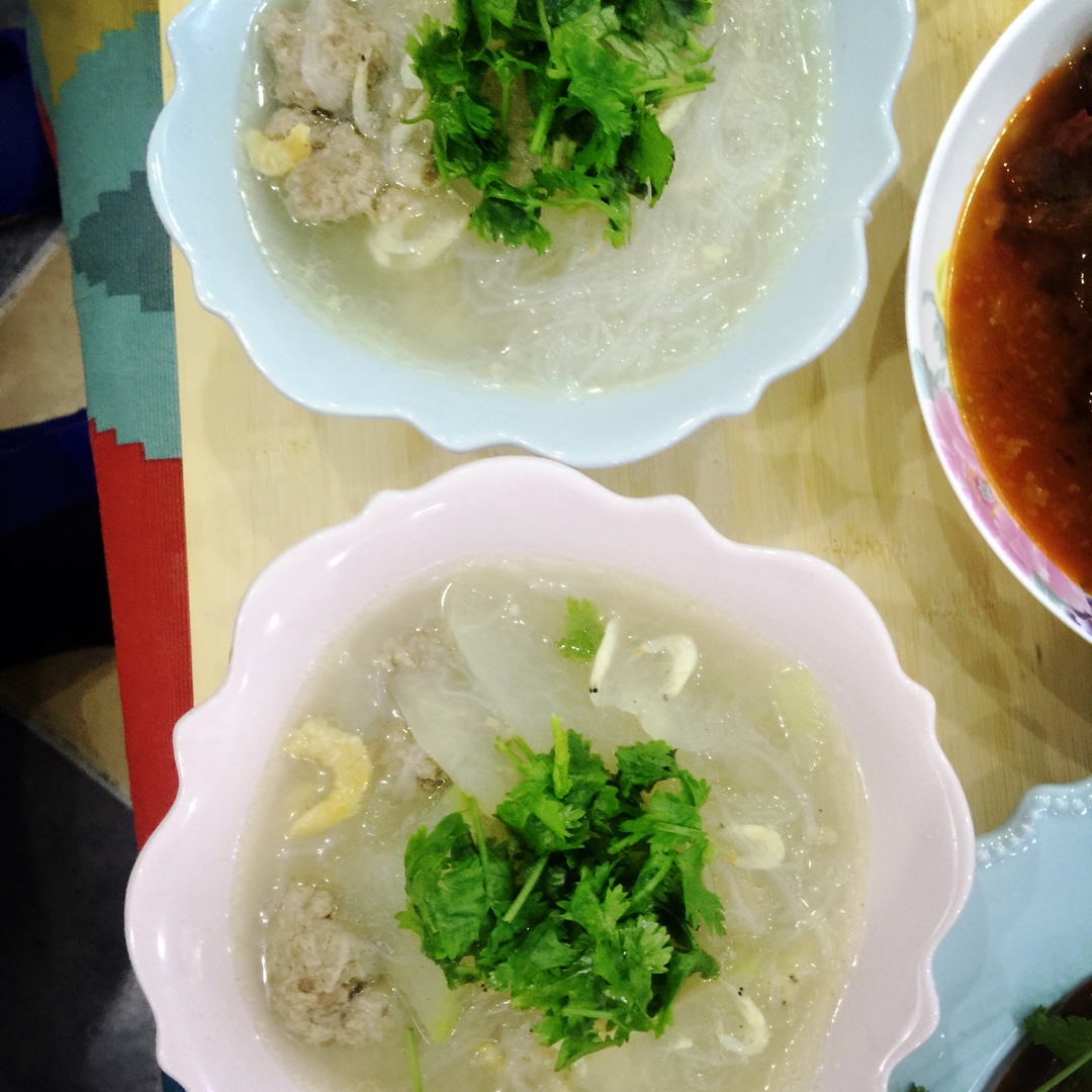 冬瓜汆羊肉丸子