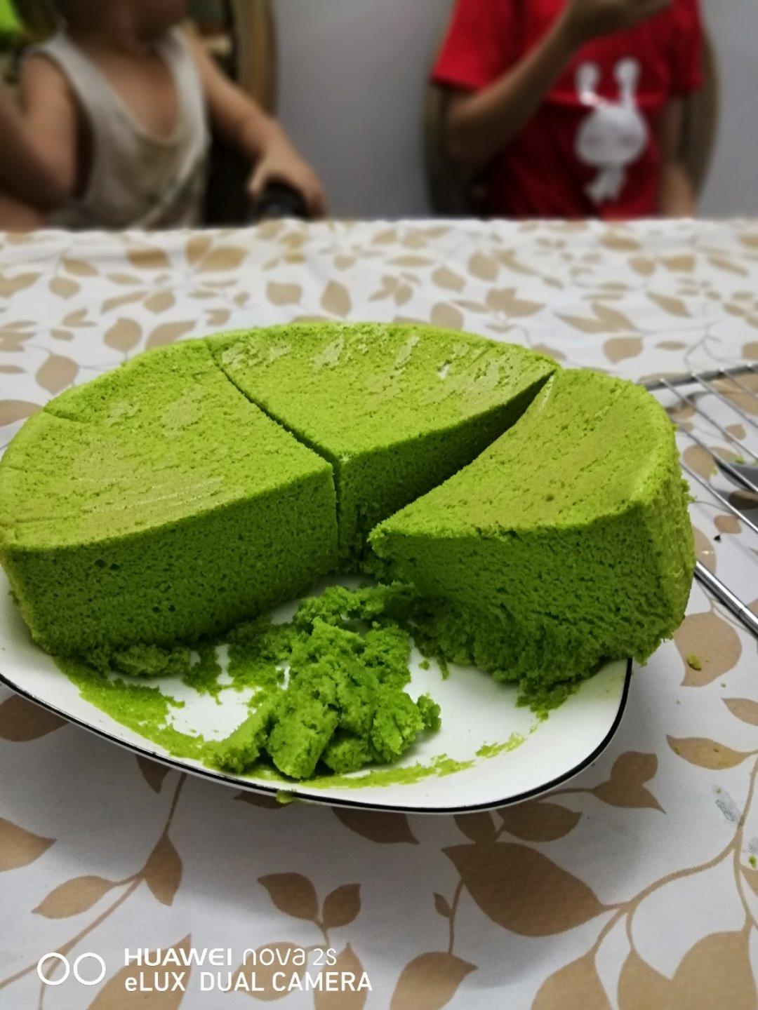 菠菜戚风蛋糕（8寸中空模具）