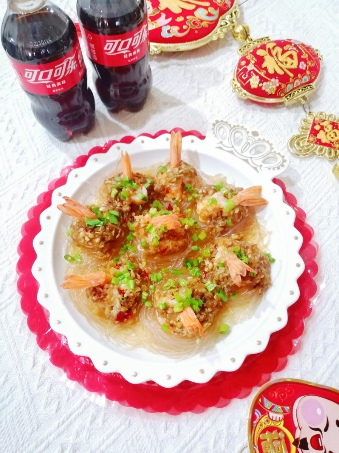 花开富贵 蒜蓉粉丝凤尾虾