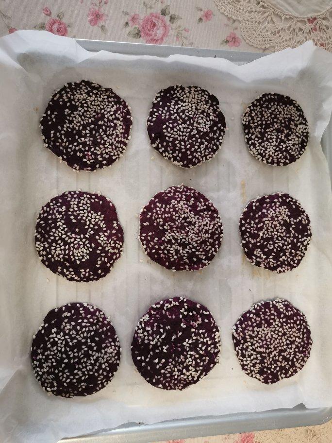 紫薯芝麻饼（无糖无油版）