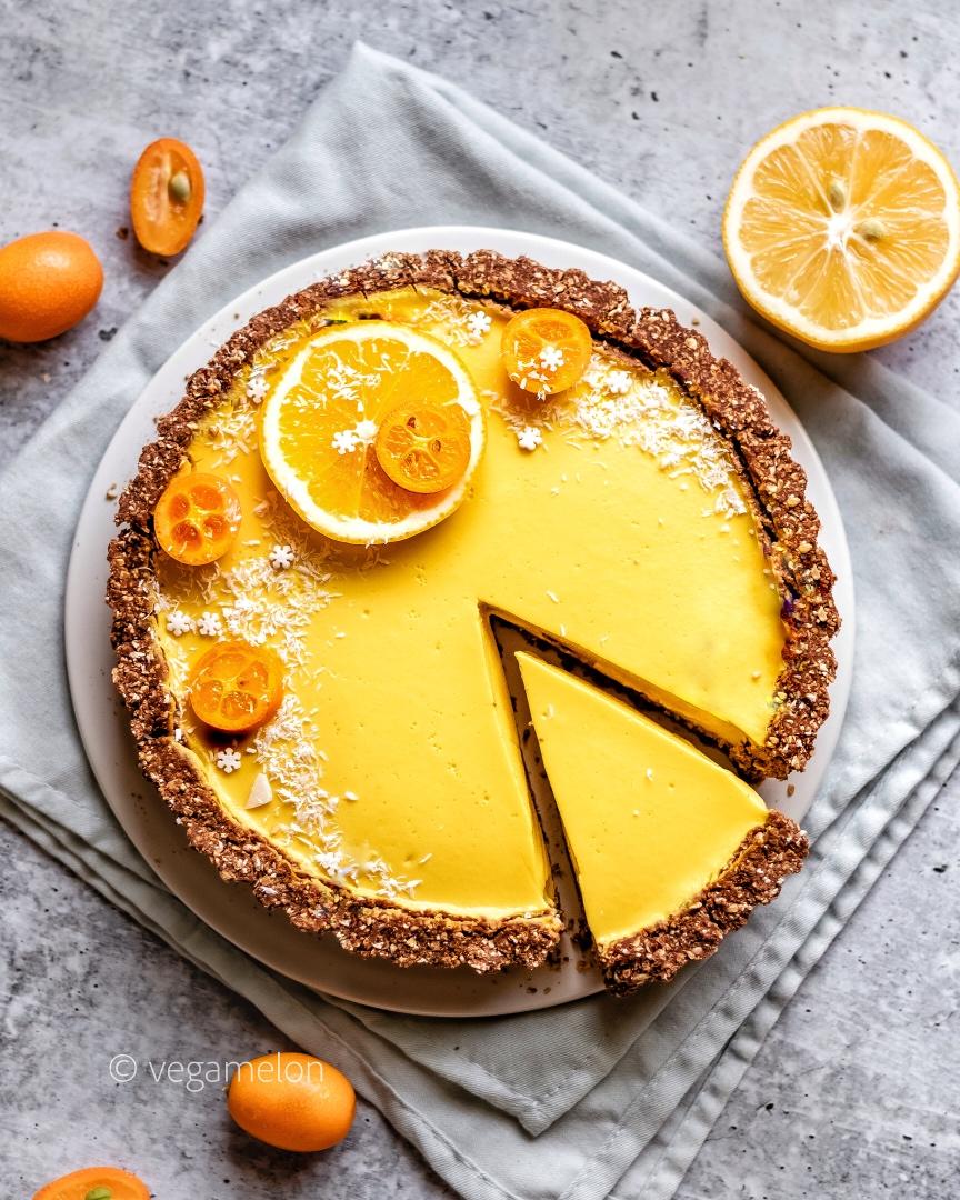 【椰香柠檬挞】不用烤箱也能做的甜点 | 纯素，无油