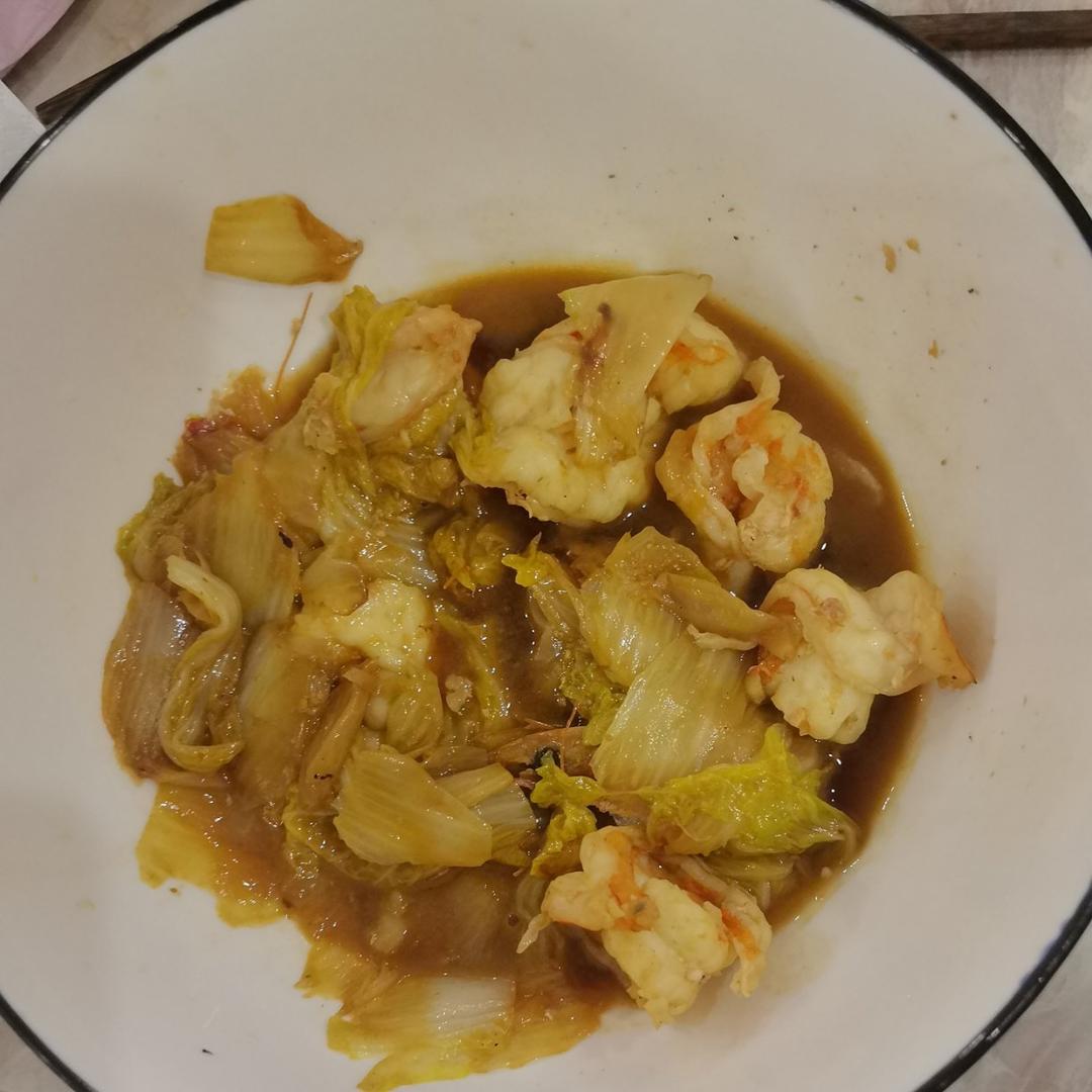 大白菜炖虾