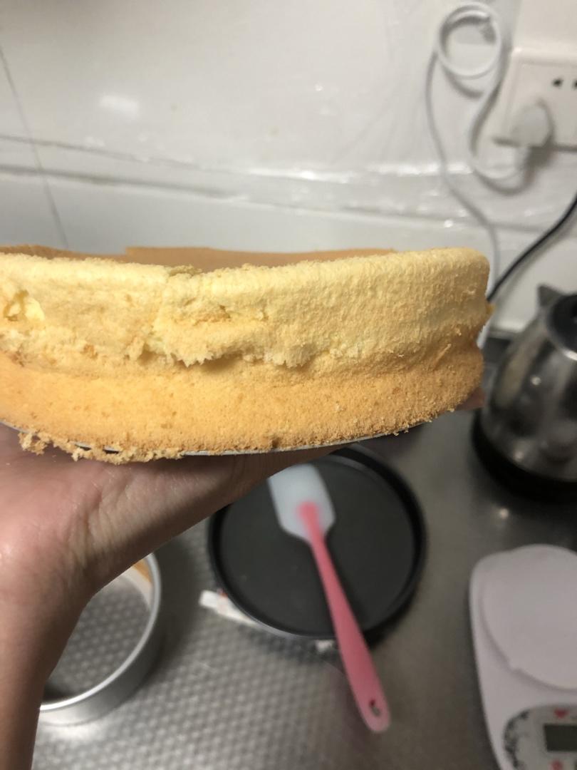 6寸戚风蛋糕胚 不回缩不塌陷0失败