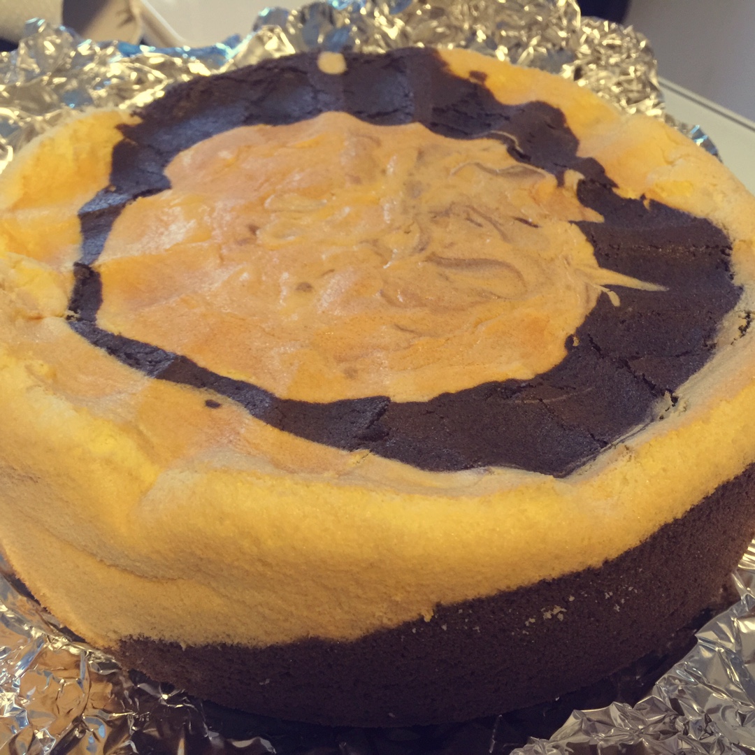 可可双色戚风（奶牛戚风）～17厘米加高戚风模或者18厘米戚风模