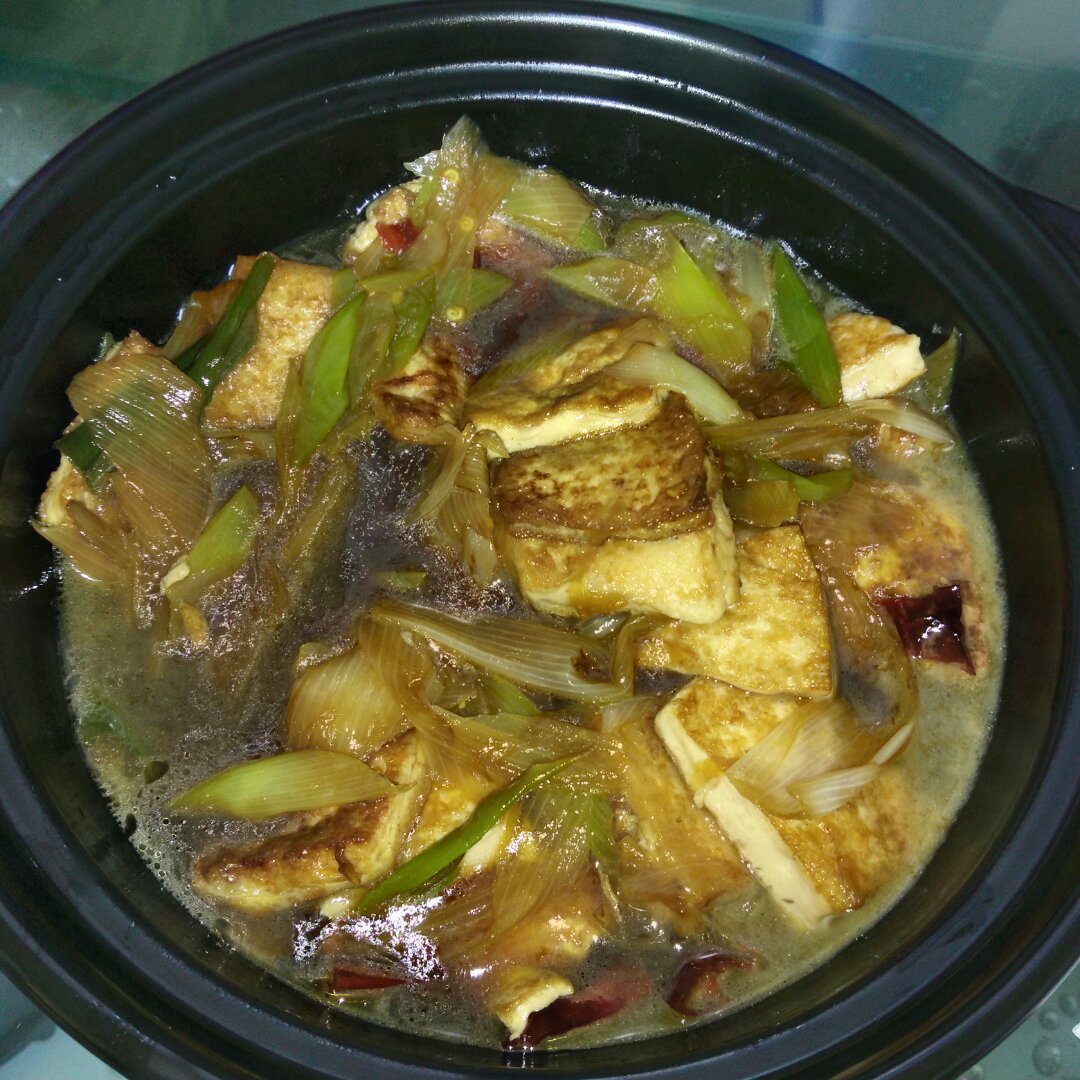 大葱烧豆腐 Spring Onion with Tofu