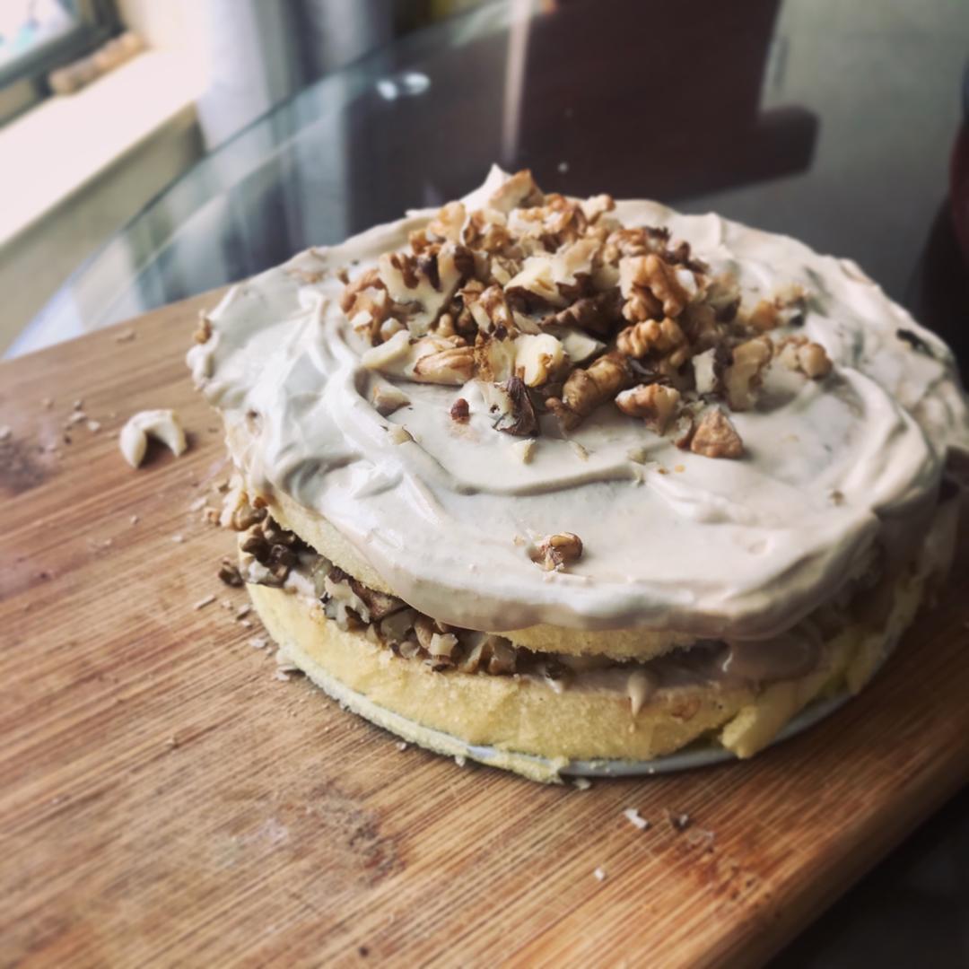 坚果芋泥奶油蛋糕