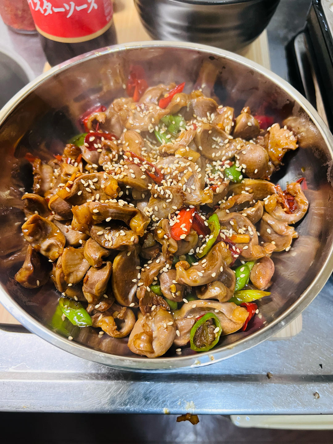 爆炒鸡胗