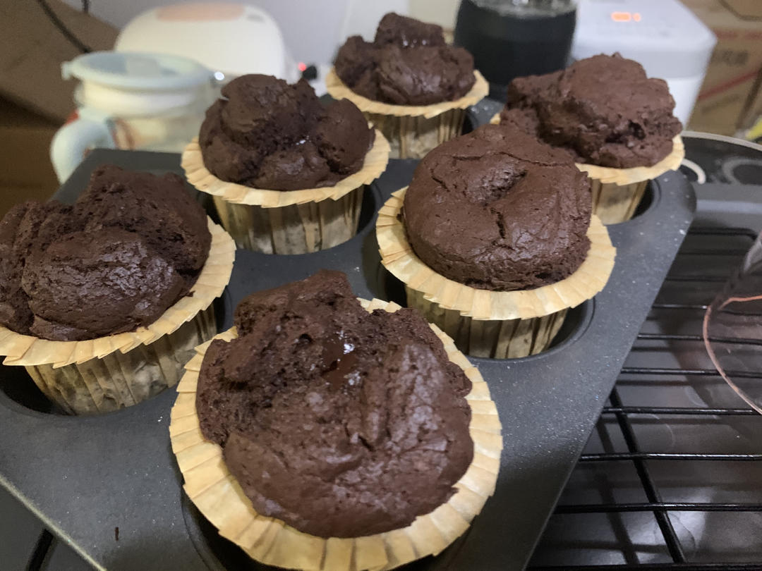 完美复刻星巴克蘑菇头巧克力玛芬蛋糕