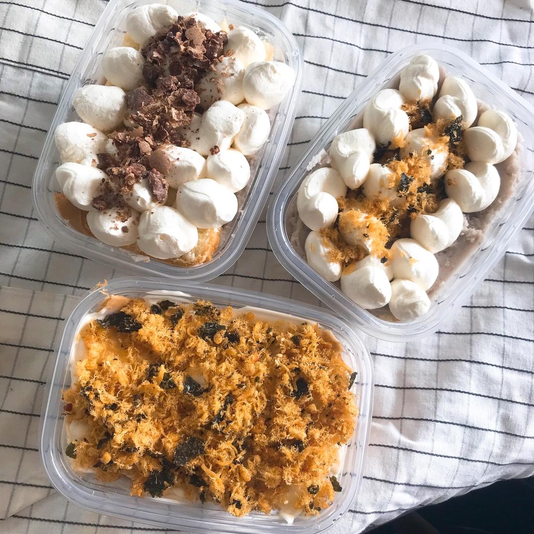 香芋奶油盒子蛋糕