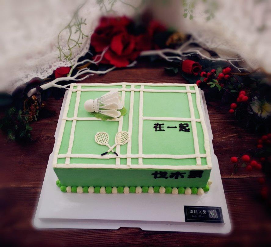 翻糖羽毛球 羽毛球蛋糕