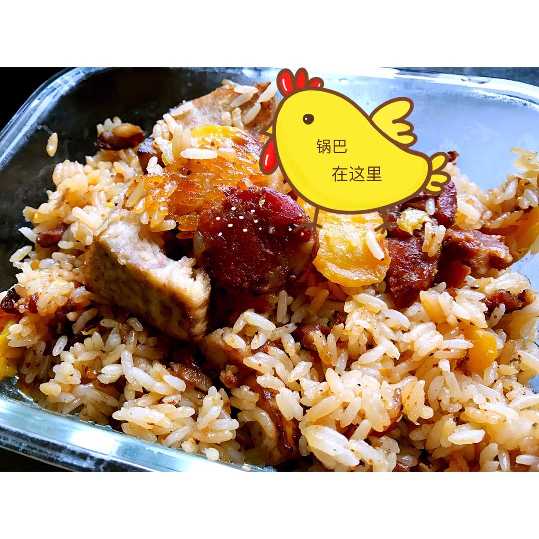 百分百出锅巴！【五花肉包菜锅巴饭】