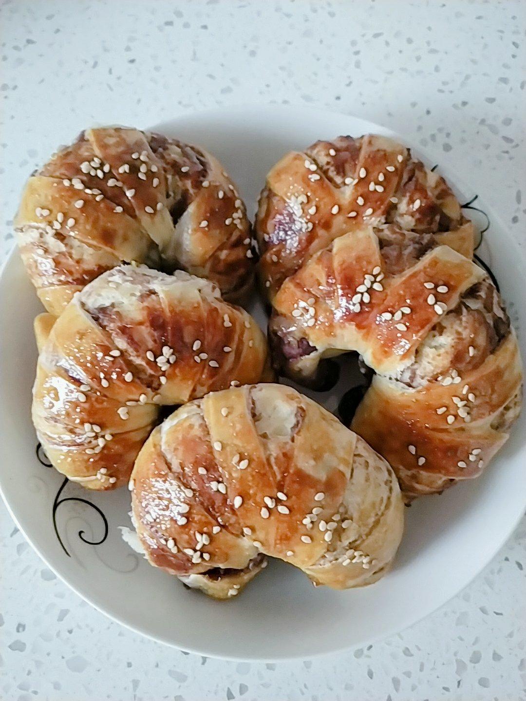 超详细的豆沙面包🍞
