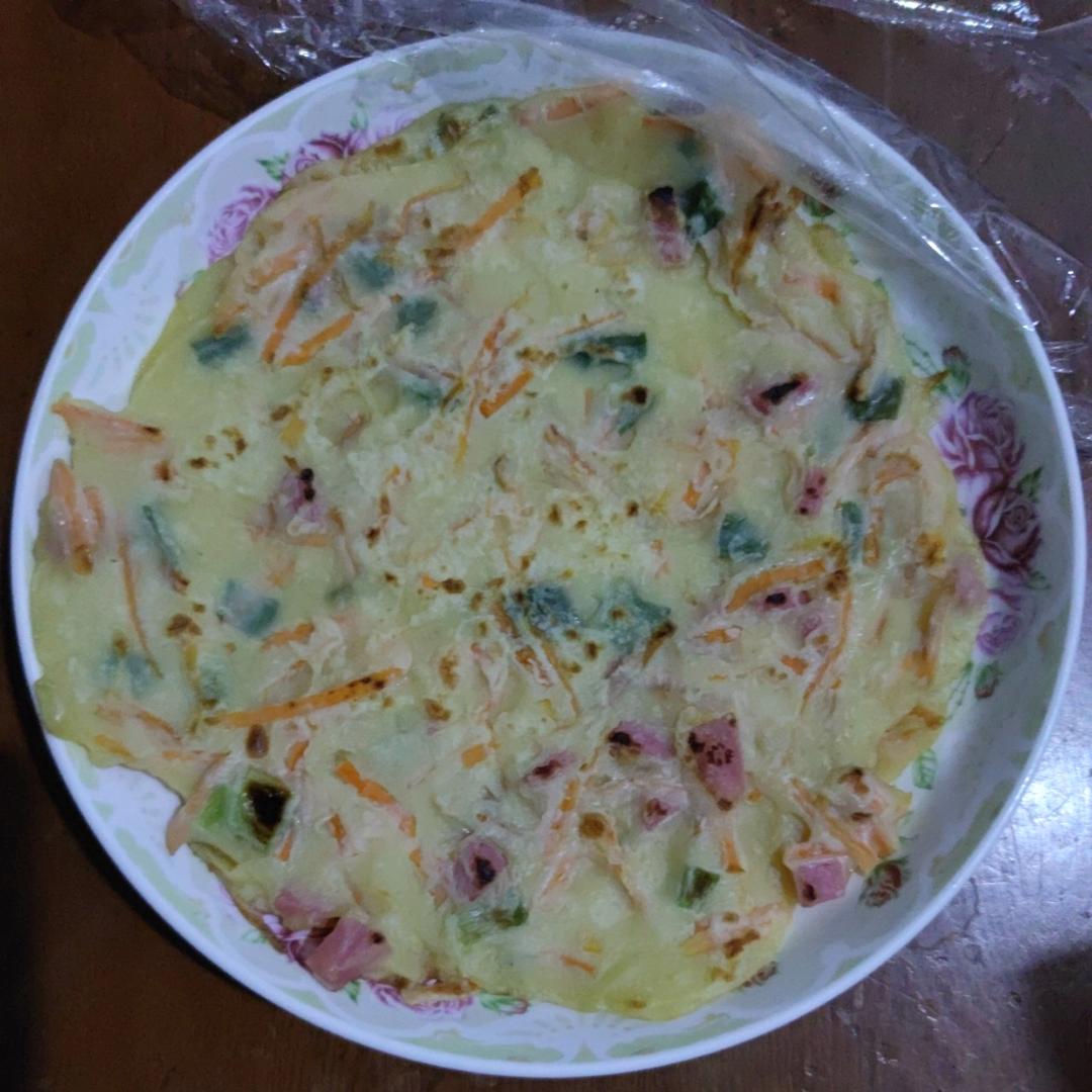 胡萝卜葱花鸡蛋饼