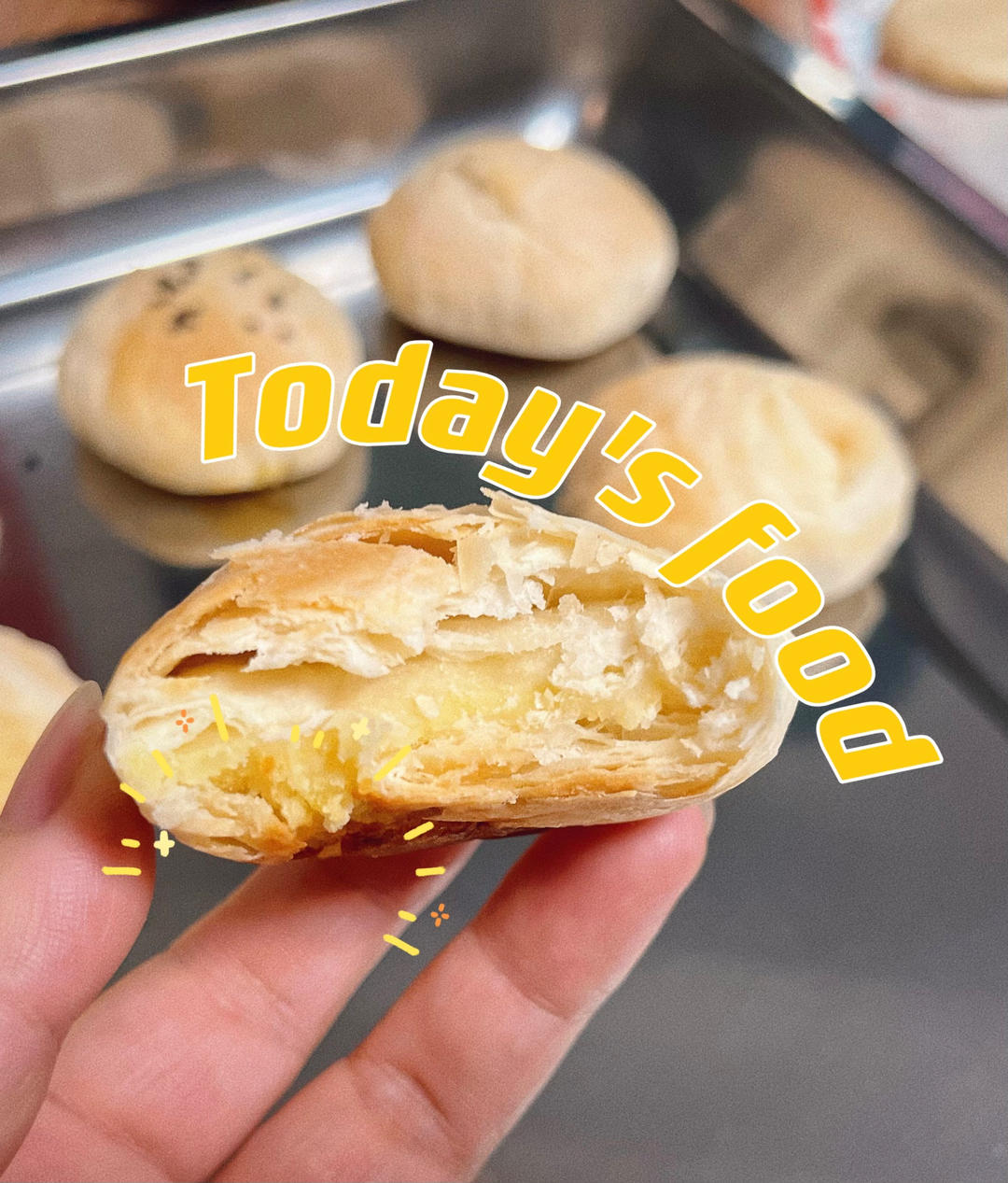 酥皮绿豆饼   酥得掉渣渣