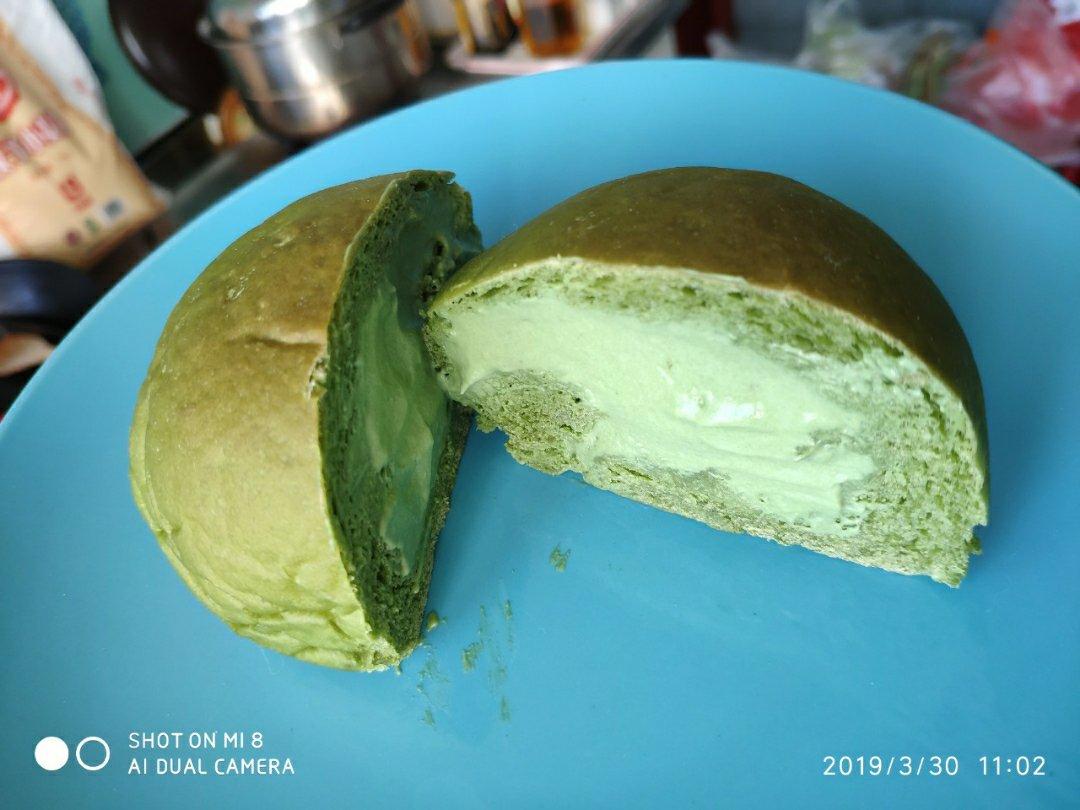 抹茶冰心小面包