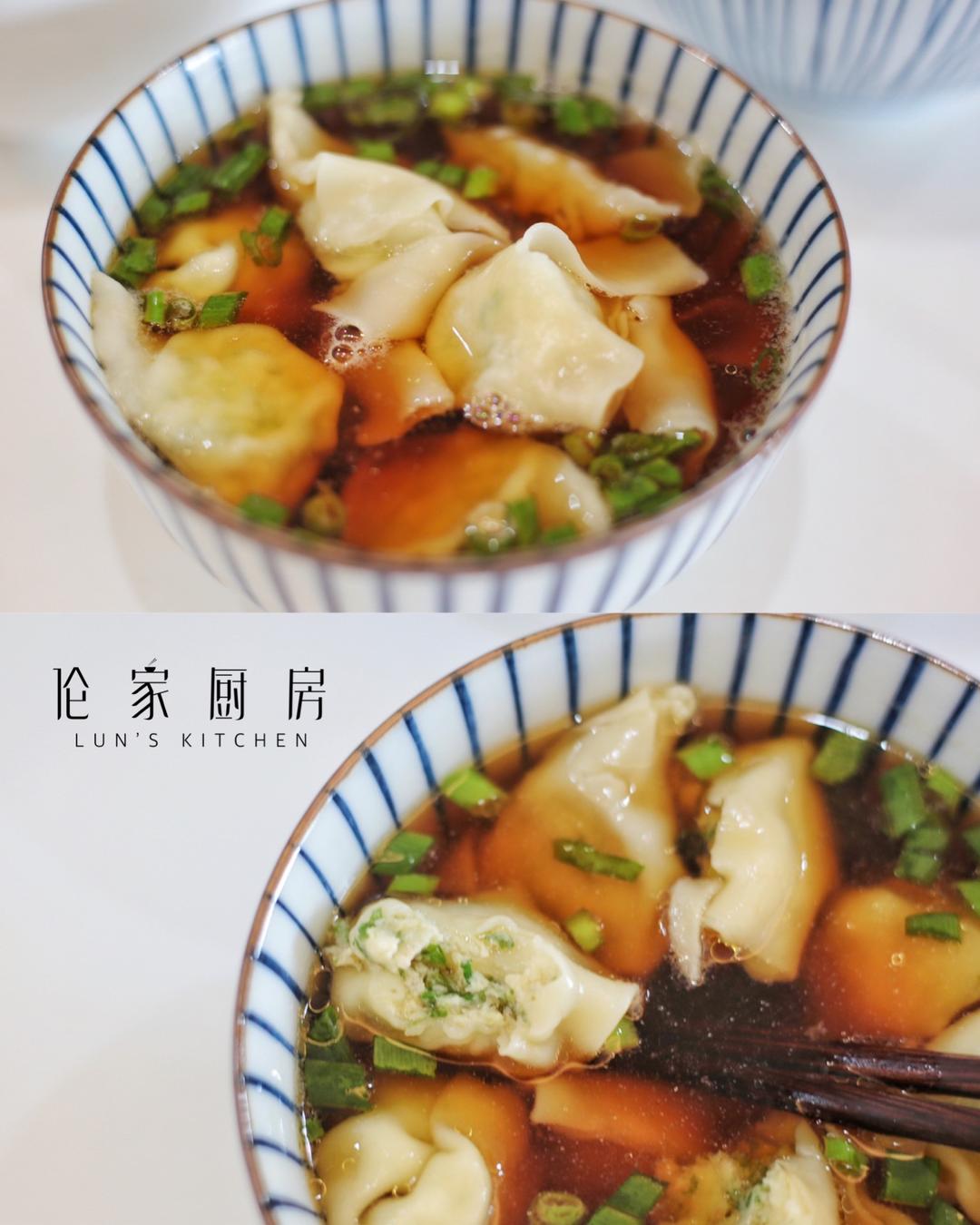 银鱼海白虾荠菜大馄饨的做法