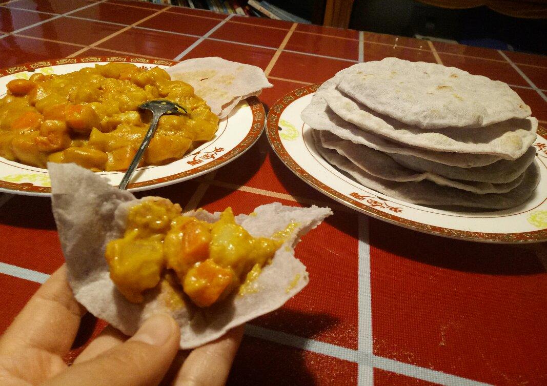 无油高萌气球饼~Roti，Phulka印度薄饼，中式单饼