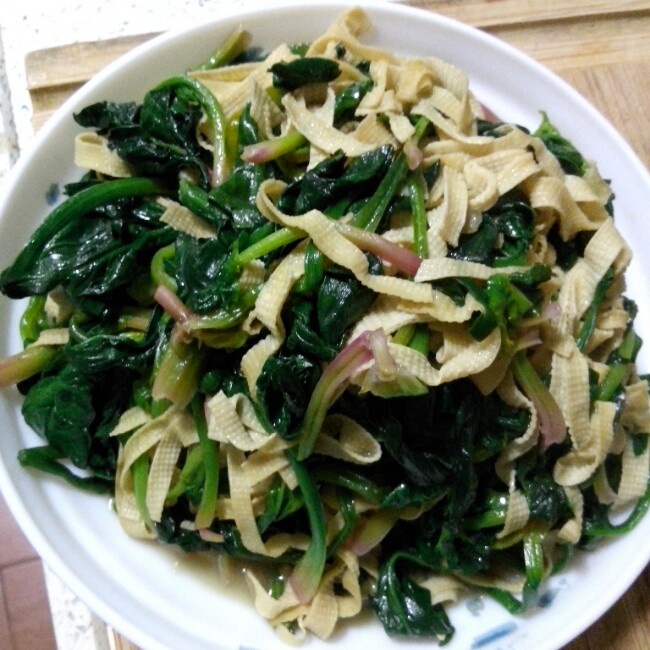 amichi2008做的菠菜千张