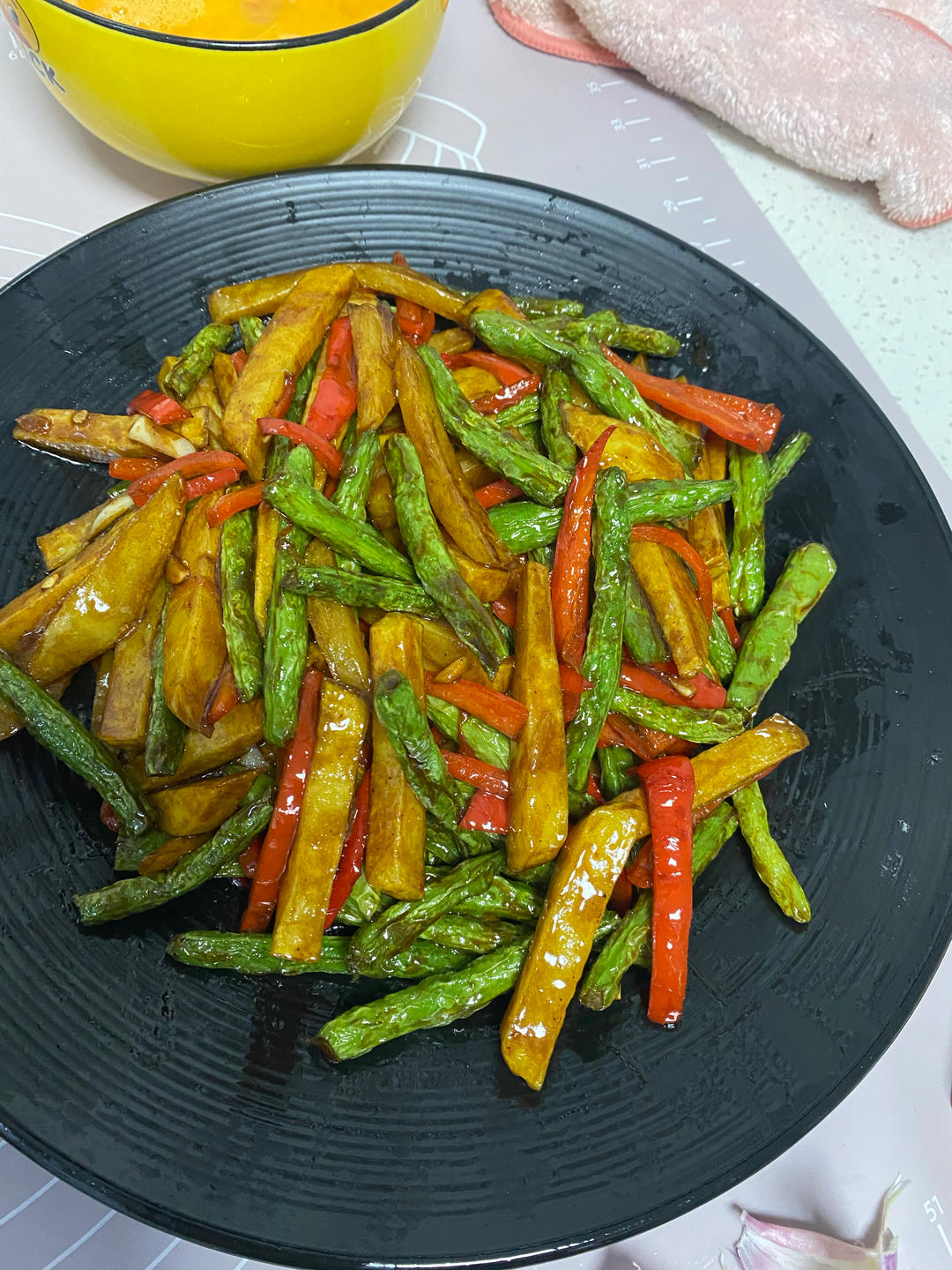 干煸豆角土豆