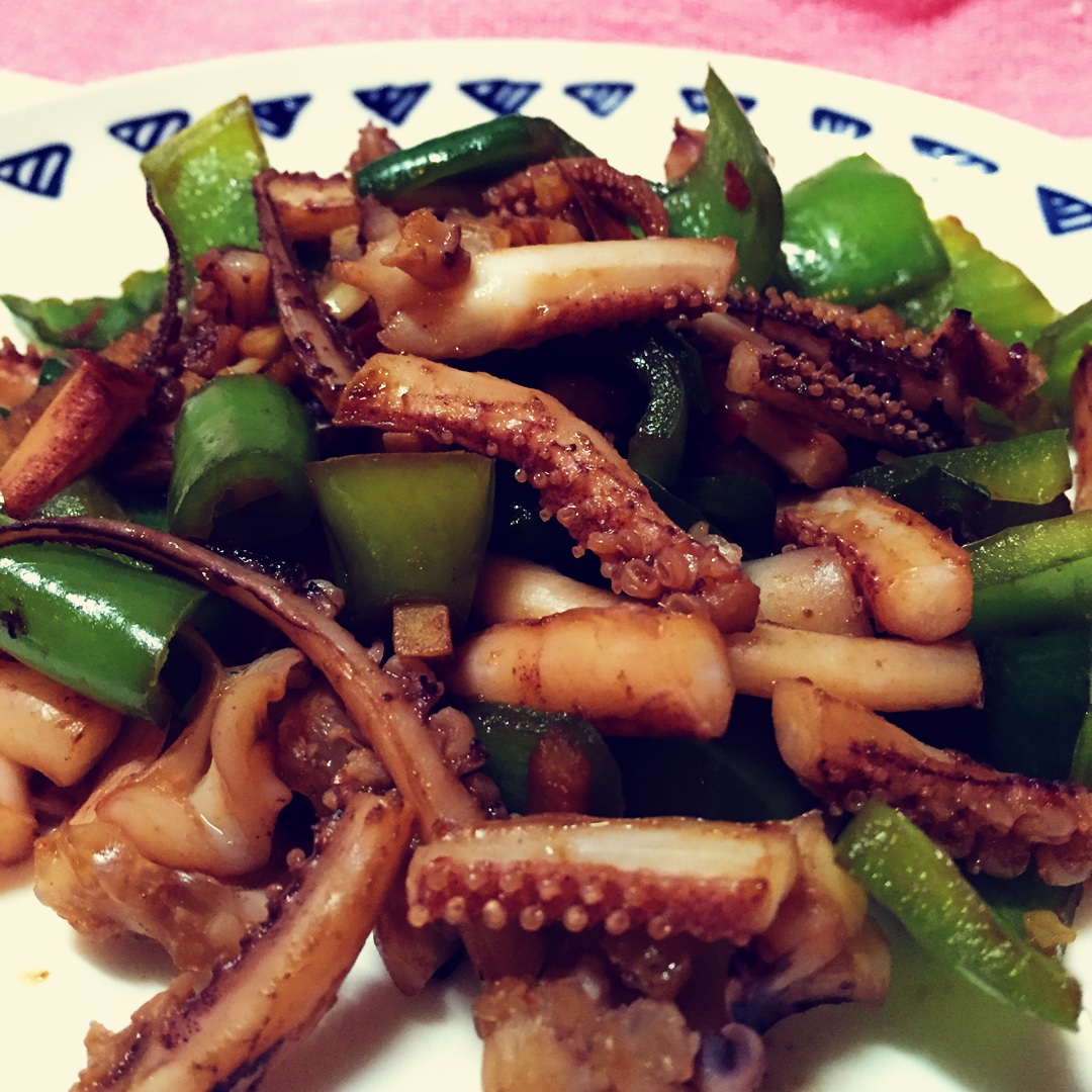 青椒炒鱿鱼