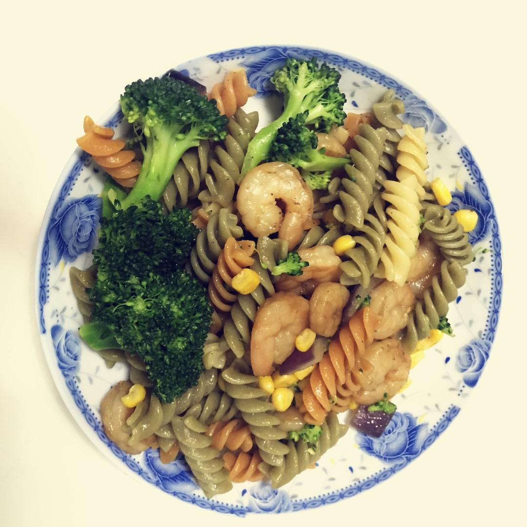 【山姆通心粉】虾仁时蔬炒意粉