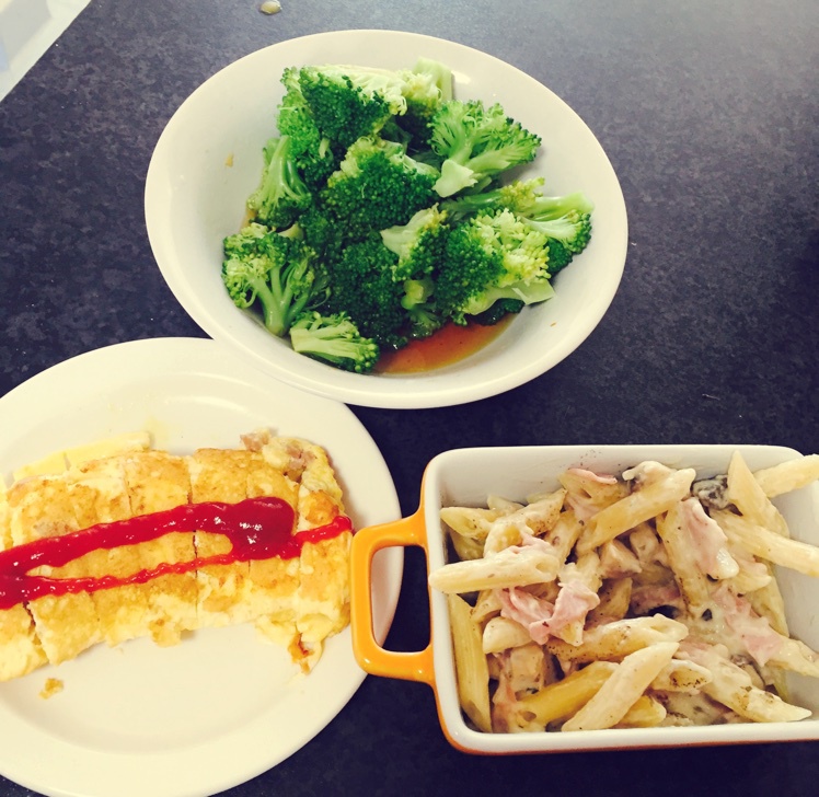 白蘑菇奶油培根意面