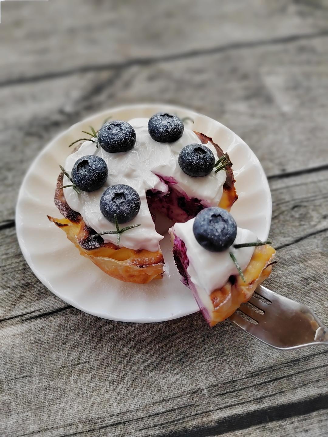 零难度爆浆蓝莓酸奶巴斯克