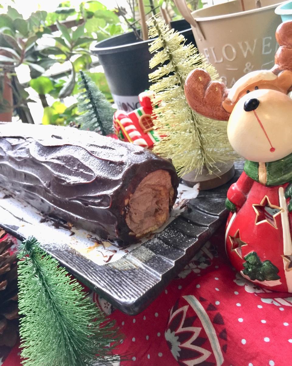 超简单圣诞树根蛋糕卷-超人气菜谱