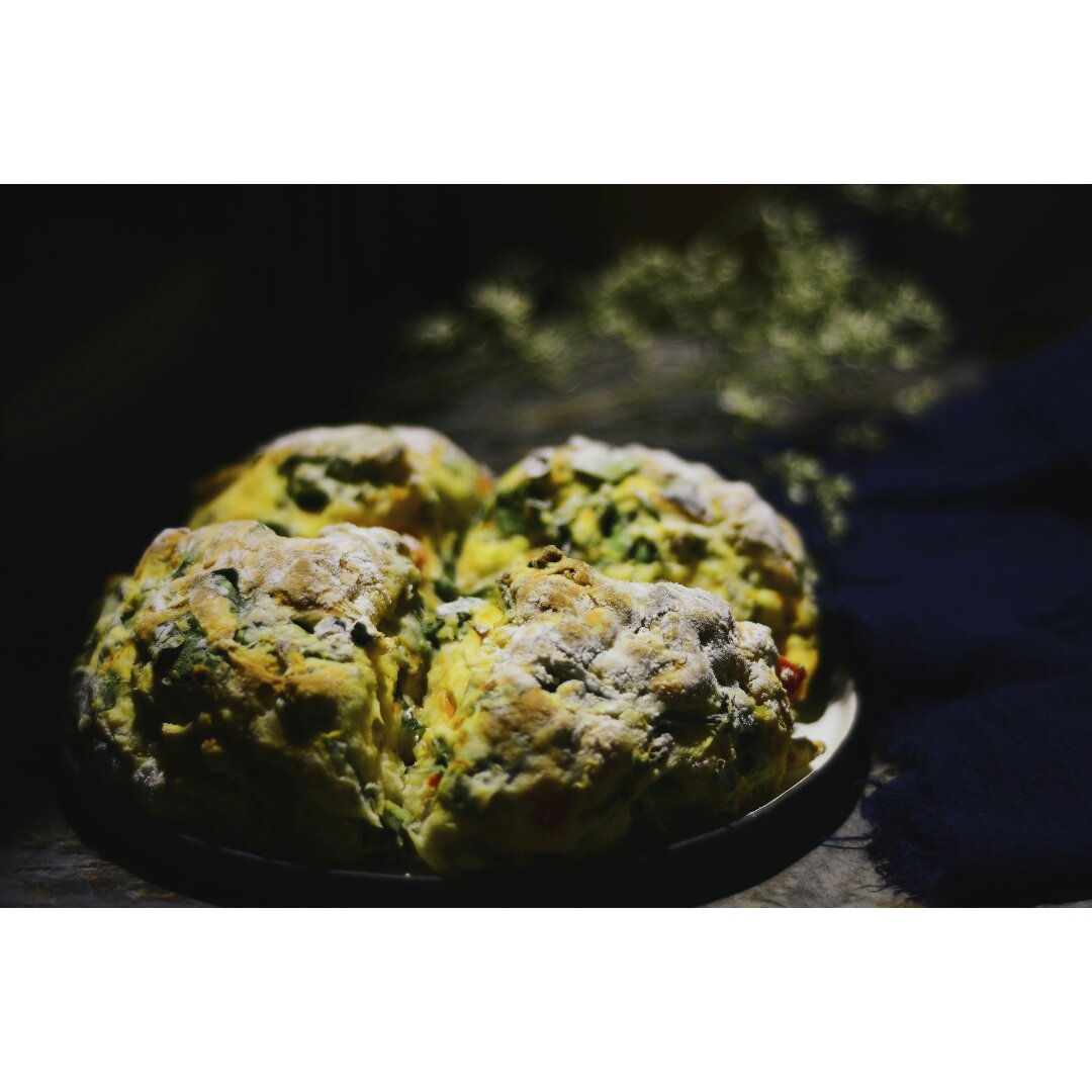 菠菜南瓜奶酪丹波面包丨健康·烘焙